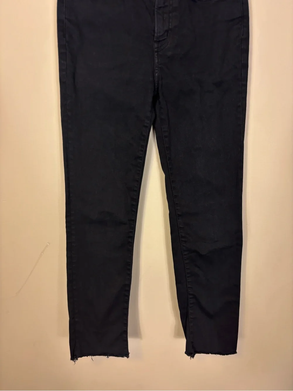Edwin Women's Black Bree High Rise Slim Straight Crop Jeans 24